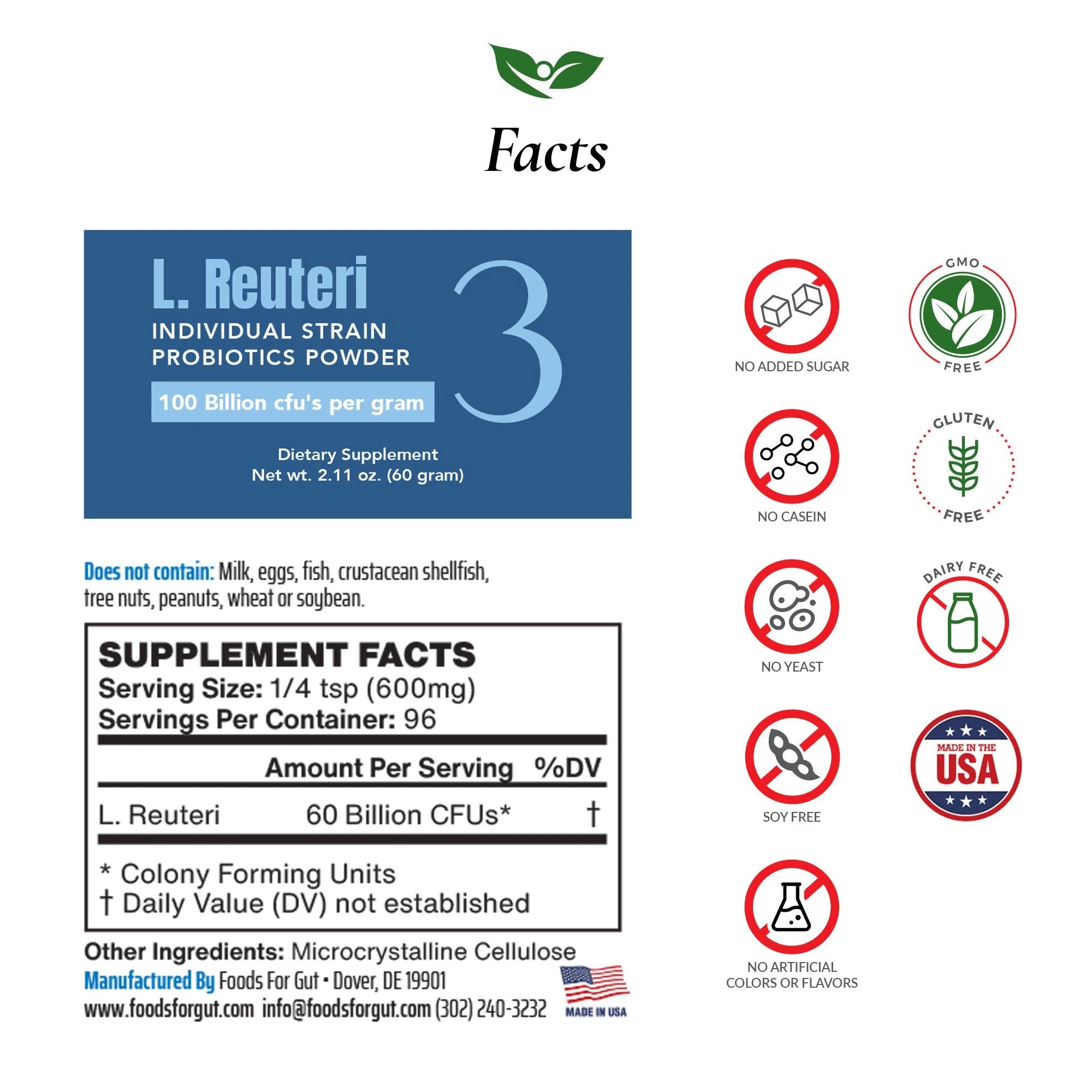 Lactobacillus Reuteri Probiotic Powder